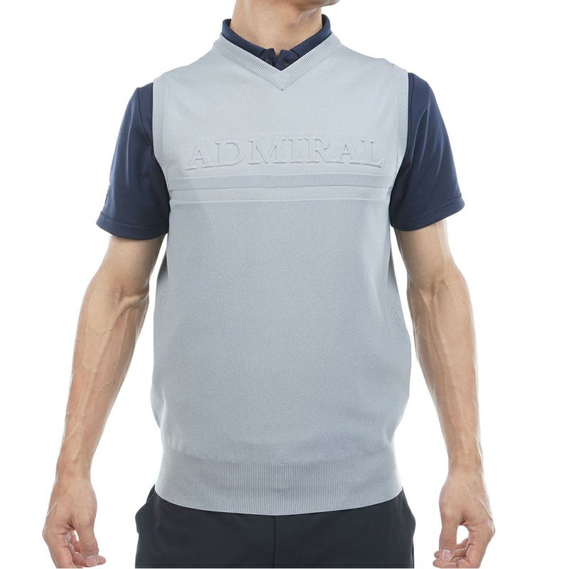 AdmiralGOLF アドミラルゴルフ メンズ ゴルフウェア ニットベスト グレー 詳細1