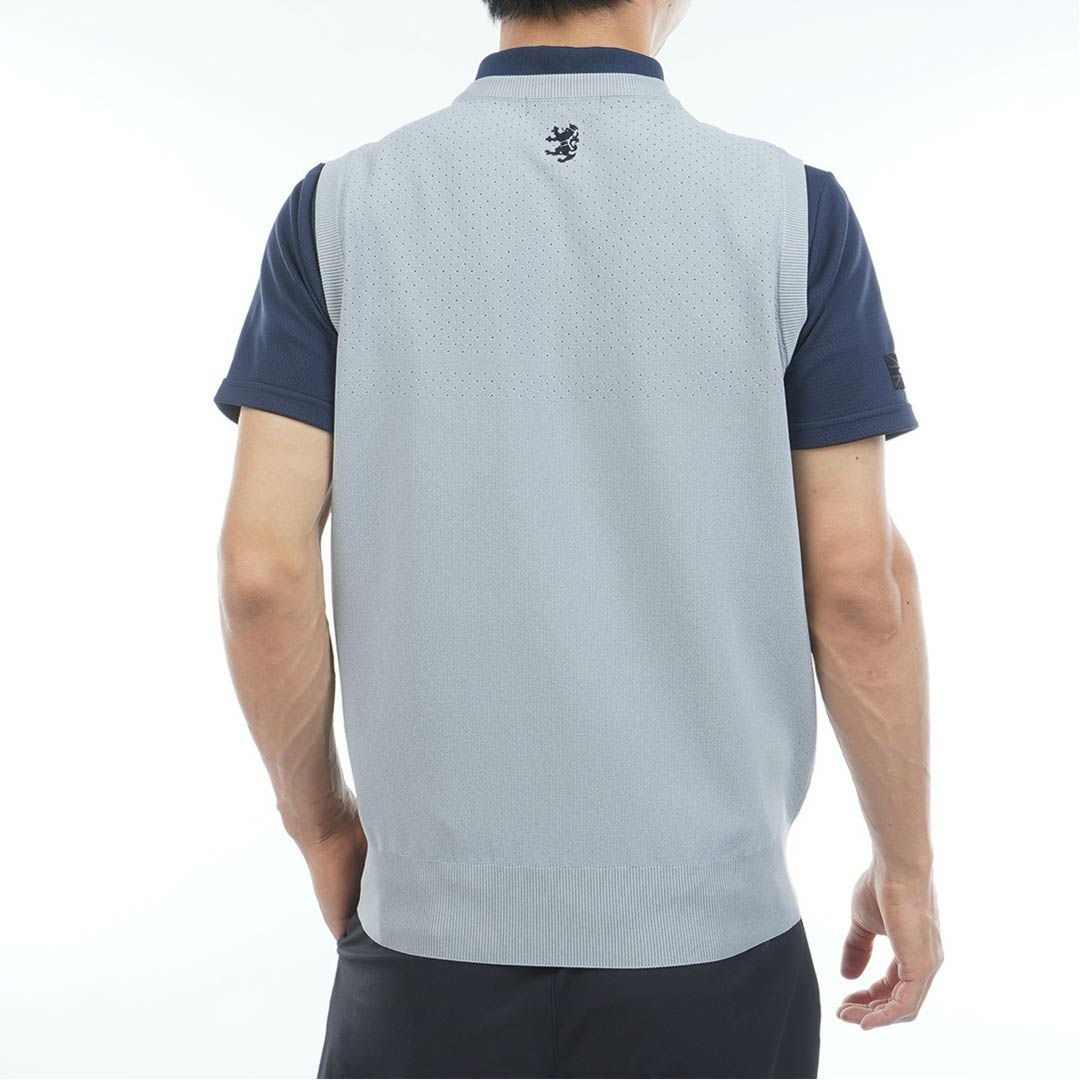 AdmiralGOLF アドミラルゴルフ メンズ ゴルフウェア ニットベスト グレー 詳細3