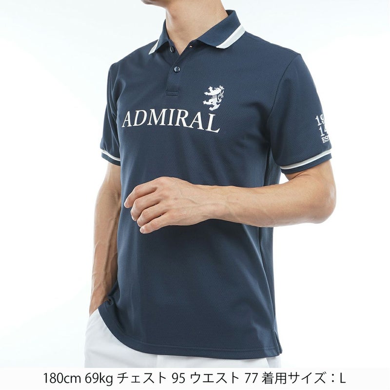 AdmiralGOLF アドミラル ゴルフ メンズ カラタッチ ポロシャツ ネイビー 詳細2