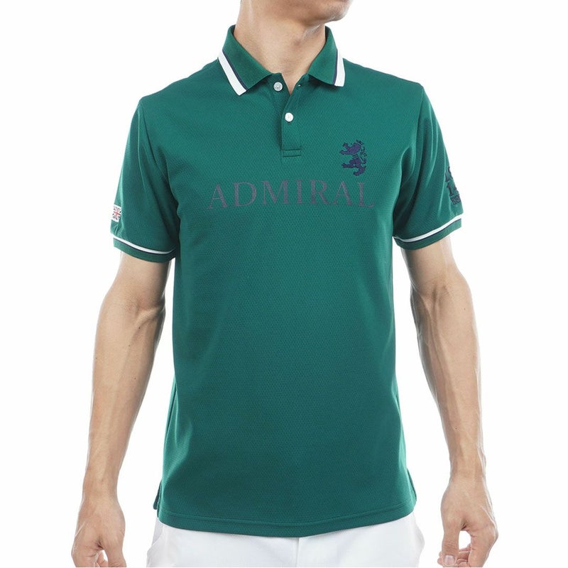 AdmiralGOLF アドミラル ゴルフ メンズ カラタッチ ポロシャツ ダークグリーン 詳細1