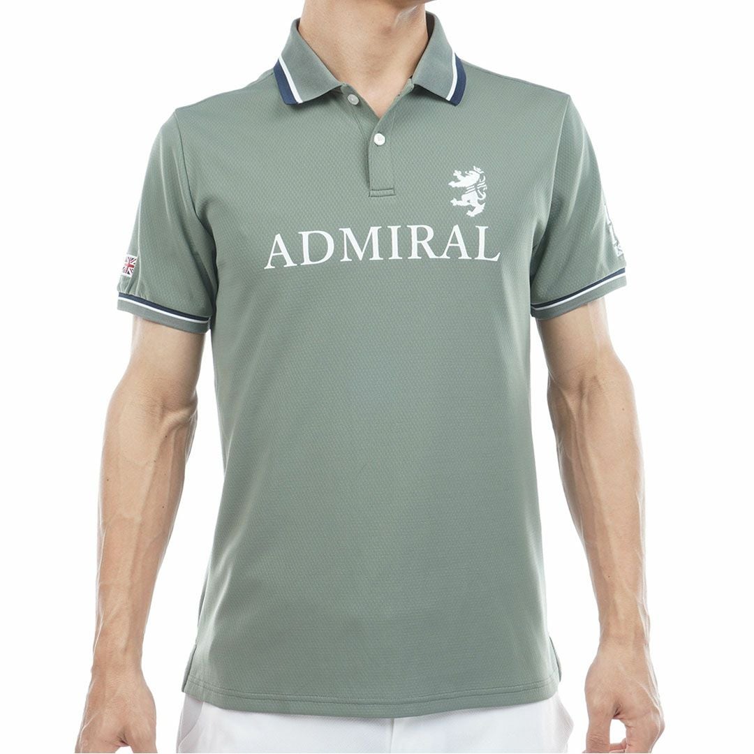 AdmiralGOLF アドミラル ゴルフ メンズ カラタッチ ポロシャツ カーキ 詳細1