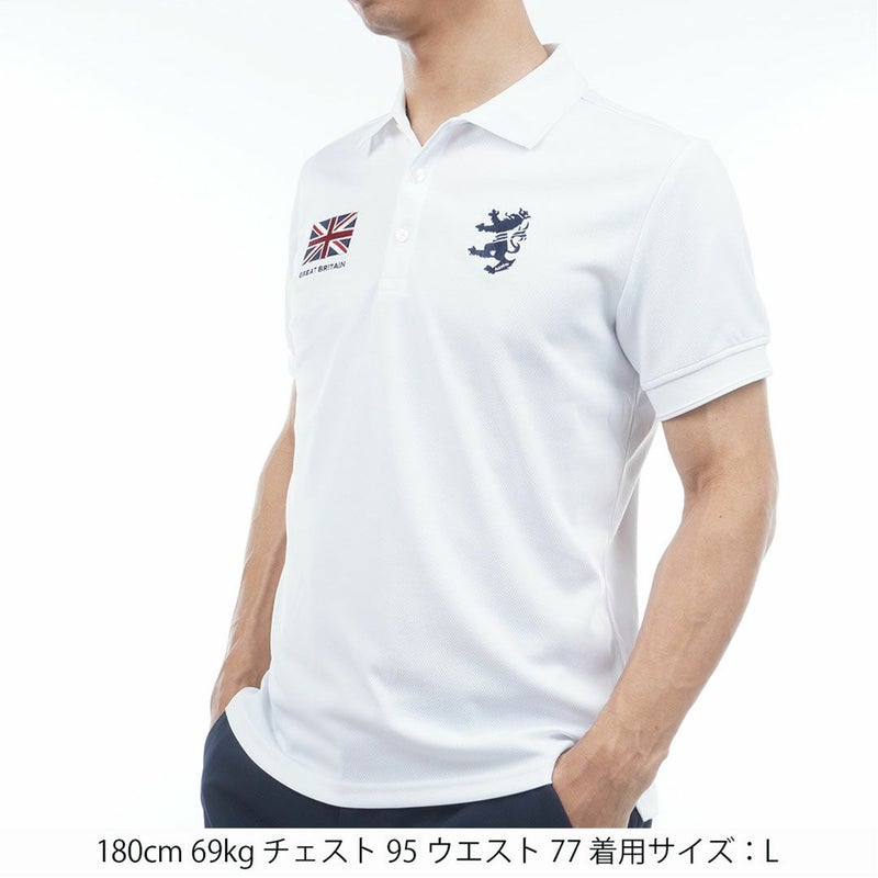 アドミラルゴルフ Admiral GOLF メンズ フラッグ ポロシャツ ADMA614 ホワイト