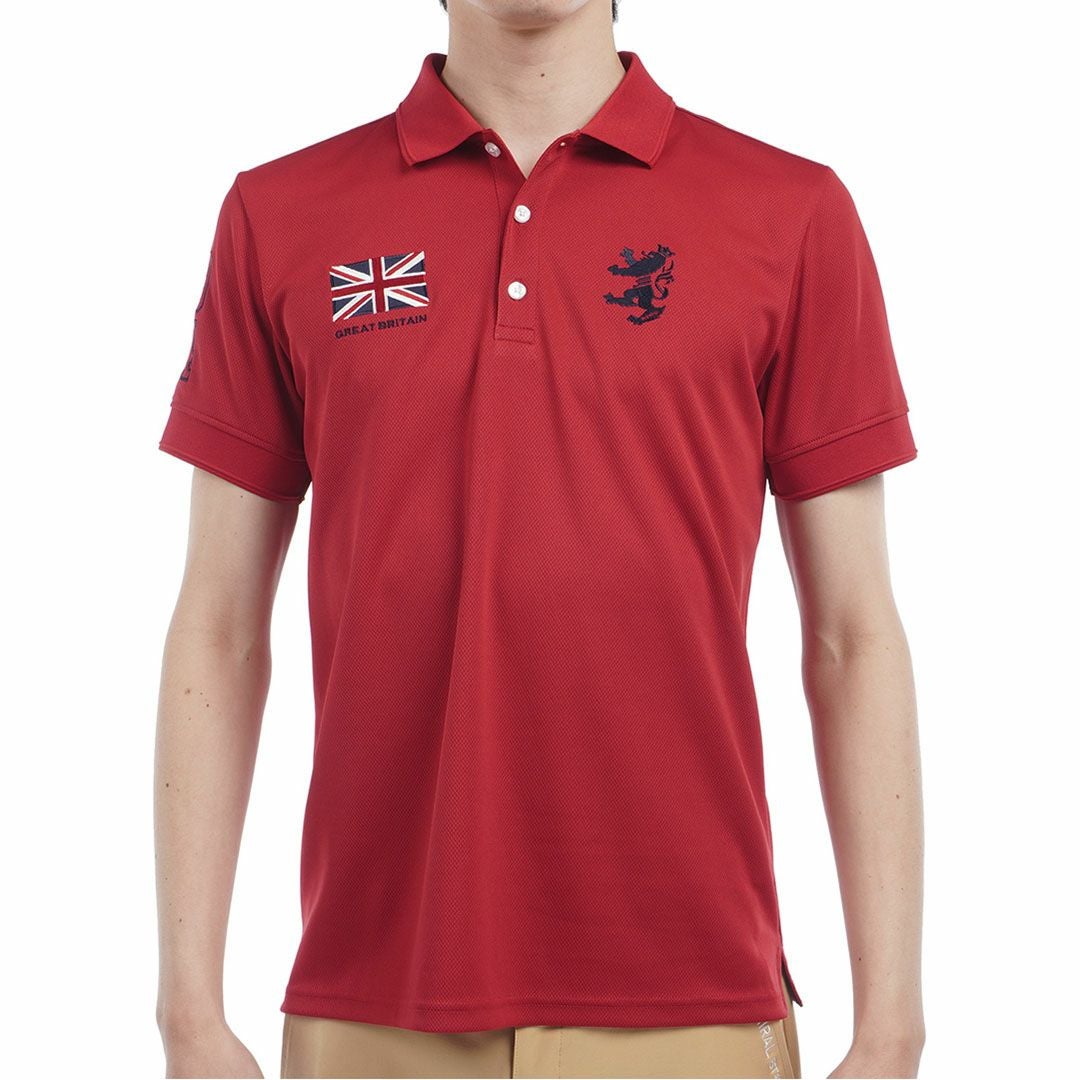 アドミラルゴルフ Admiral GOLF メンズ フラッグ ポロシャツ ADMA614 レッド