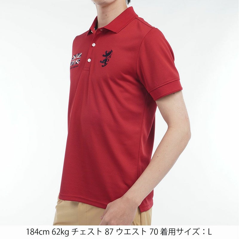 アドミラルゴルフ Admiral GOLF メンズ フラッグ ポロシャツ ADMA614 レッド