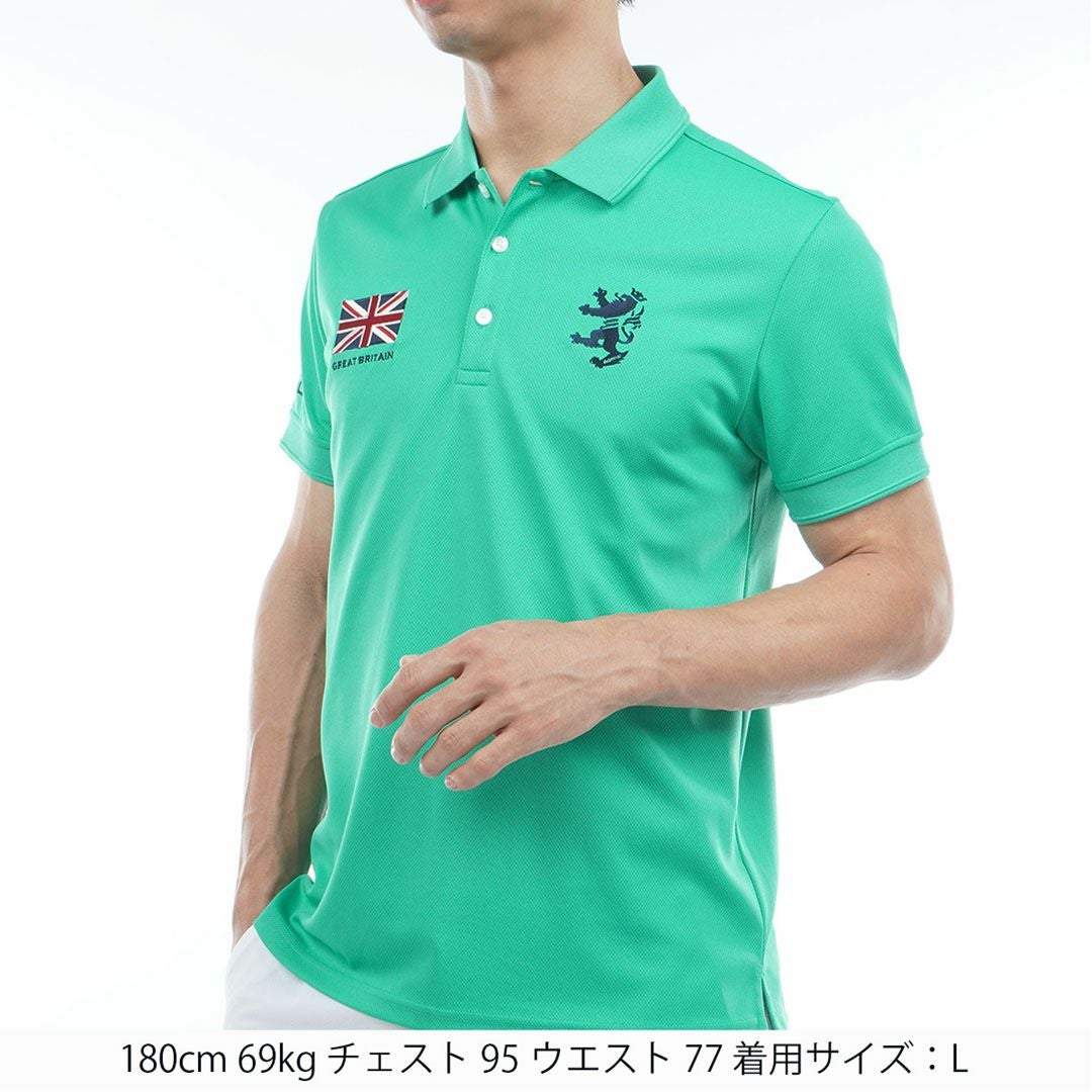 アドミラルゴルフ Admiral GOLF メンズ フラッグ ポロシャツ ADMA614 グリーン
