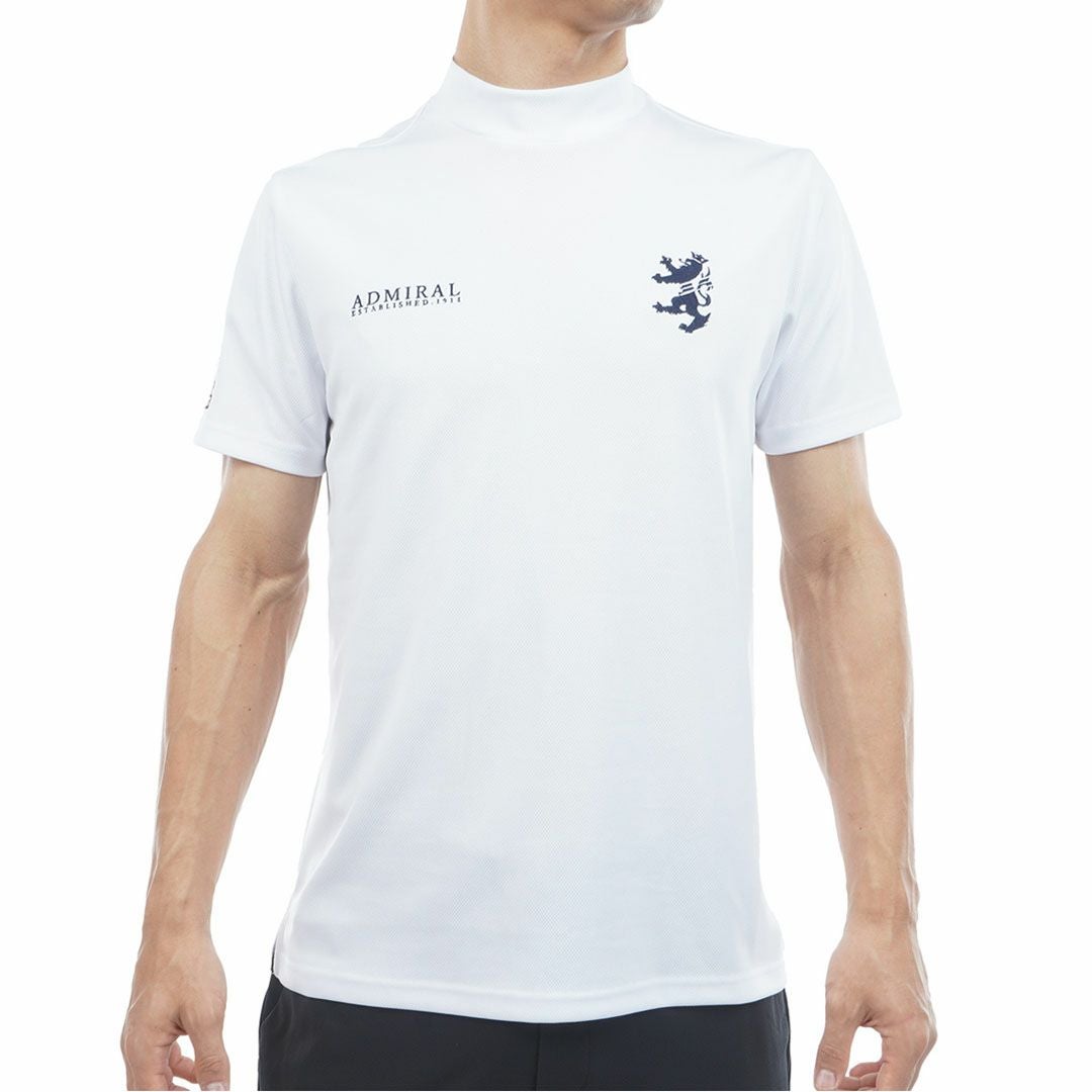 アドミラルゴルフ Admiral GOLF メンズ フラッグ モックネックシャツ ADMA615 ホワイト