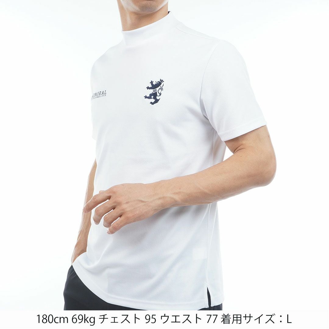 アドミラルゴルフ Admiral GOLF メンズ フラッグ モックネックシャツ ADMA615 ホワイト