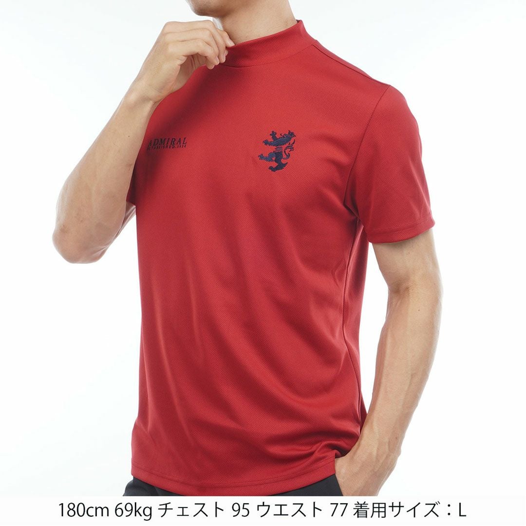 アドミラルゴルフ Admiral GOLF メンズ フラッグ モックネックシャツ ADMA615 レッド
