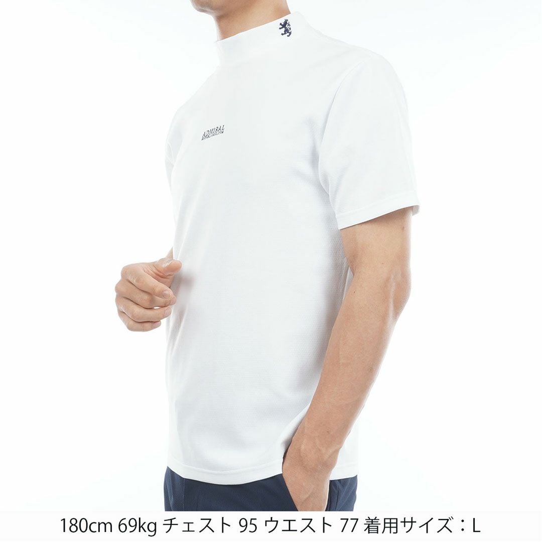アドミラルゴルフ Admiral GOLF メンズ カラタッチ モックネックシャツ ADMA617 ホワイト