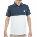  アドミラルゴルフ Admiral GOLF メンズ カラタッチ カラーブロックポロシャツ ADMA618 ネイビー