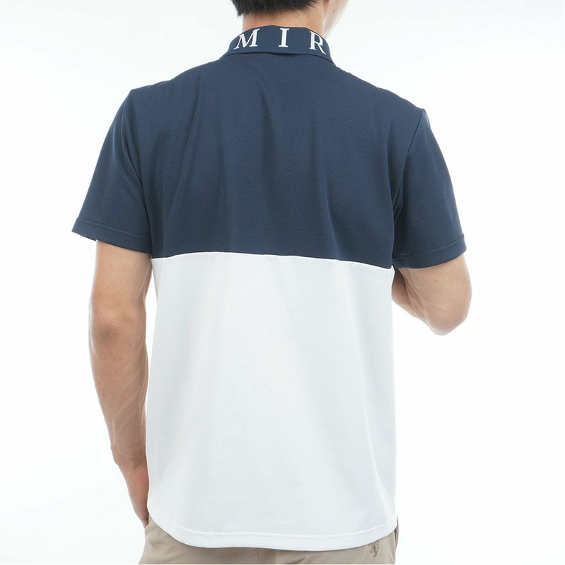  アドミラルゴルフ Admiral GOLF メンズ カラタッチ カラーブロックポロシャツ ADMA618 ネイビー