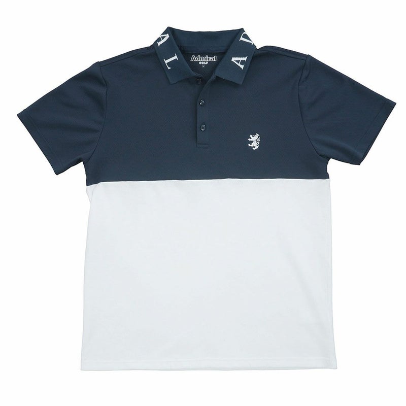  アドミラルゴルフ Admiral GOLF メンズ カラタッチ カラーブロックポロシャツ ADMA618 ネイビー