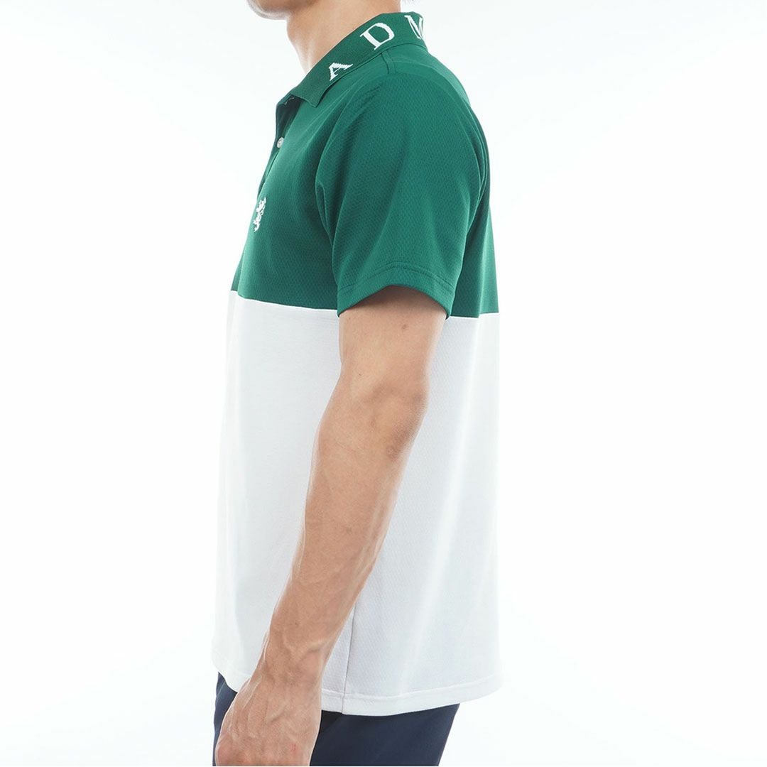 アドミラルゴルフ Admiral GOLF メンズ カラタッチ カラーブロックポロシャツ ADMA618 ダークグリーン