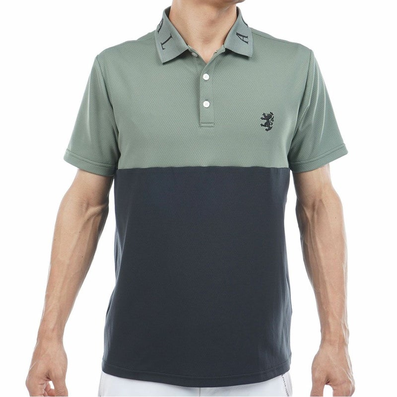 アドミラルゴルフ Admiral GOLF メンズ カラタッチ カラーブロックポロシャツ ADMA618 カーキ