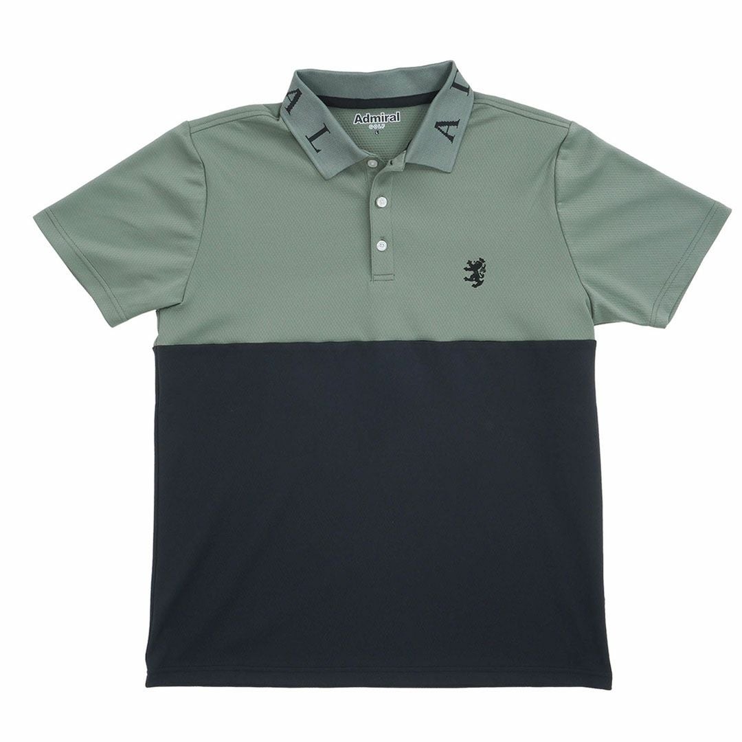 アドミラルゴルフ Admiral GOLF メンズ カラタッチ カラーブロックポロシャツ ADMA618 カーキ