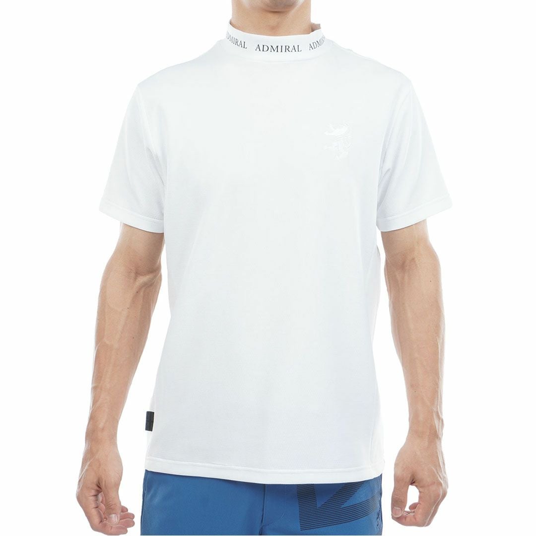 アドミラルゴルフ Admiral GOLF メンズ カラタッチ ランパントモックネックシャツ ADMA619 ホワイト