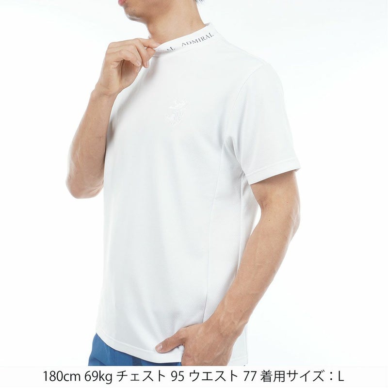 アドミラルゴルフ Admiral GOLF メンズ カラタッチ ランパントモックネックシャツ ADMA619 ホワイト