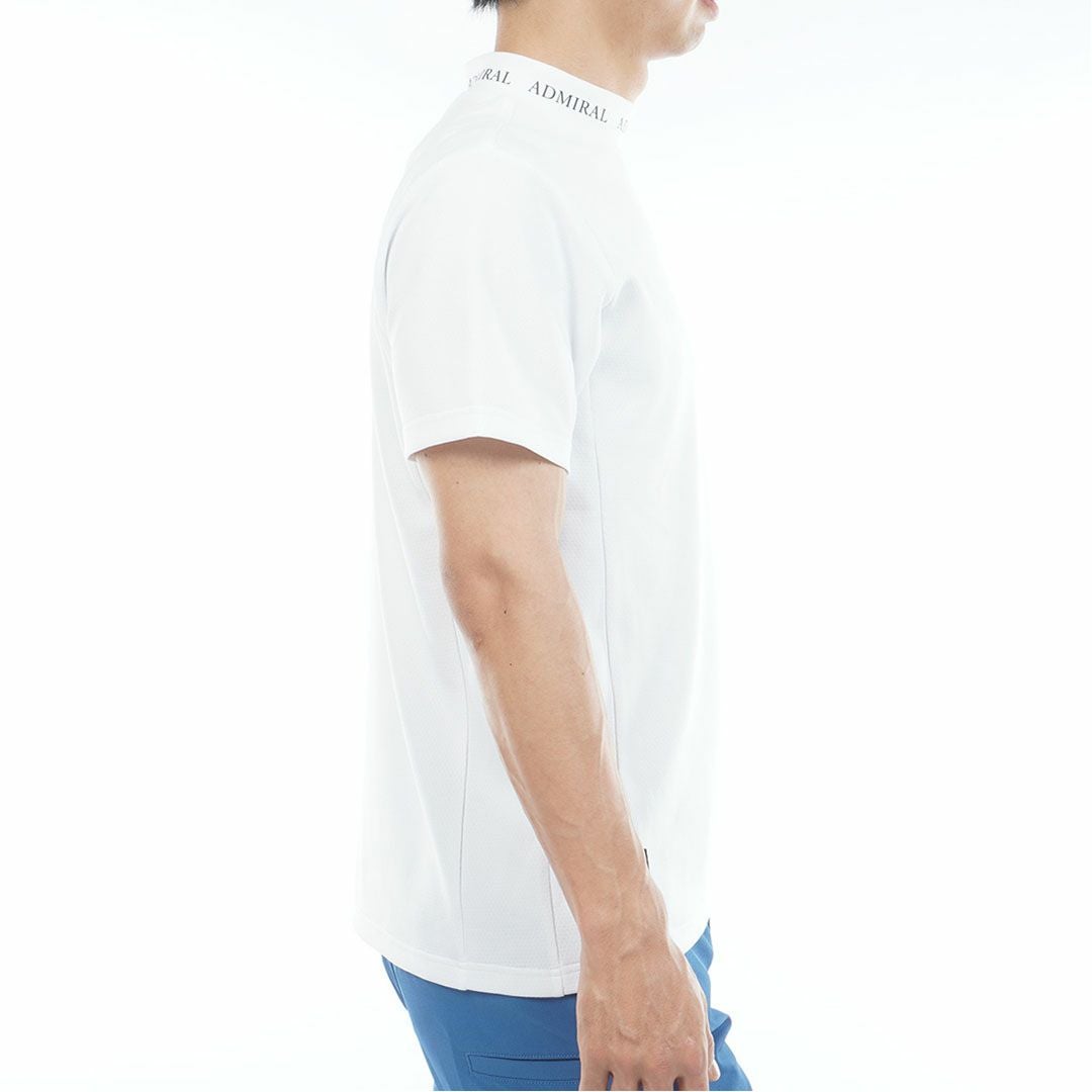 アドミラルゴルフ Admiral GOLF メンズ カラタッチ ランパントモックネックシャツ ADMA619 ホワイト