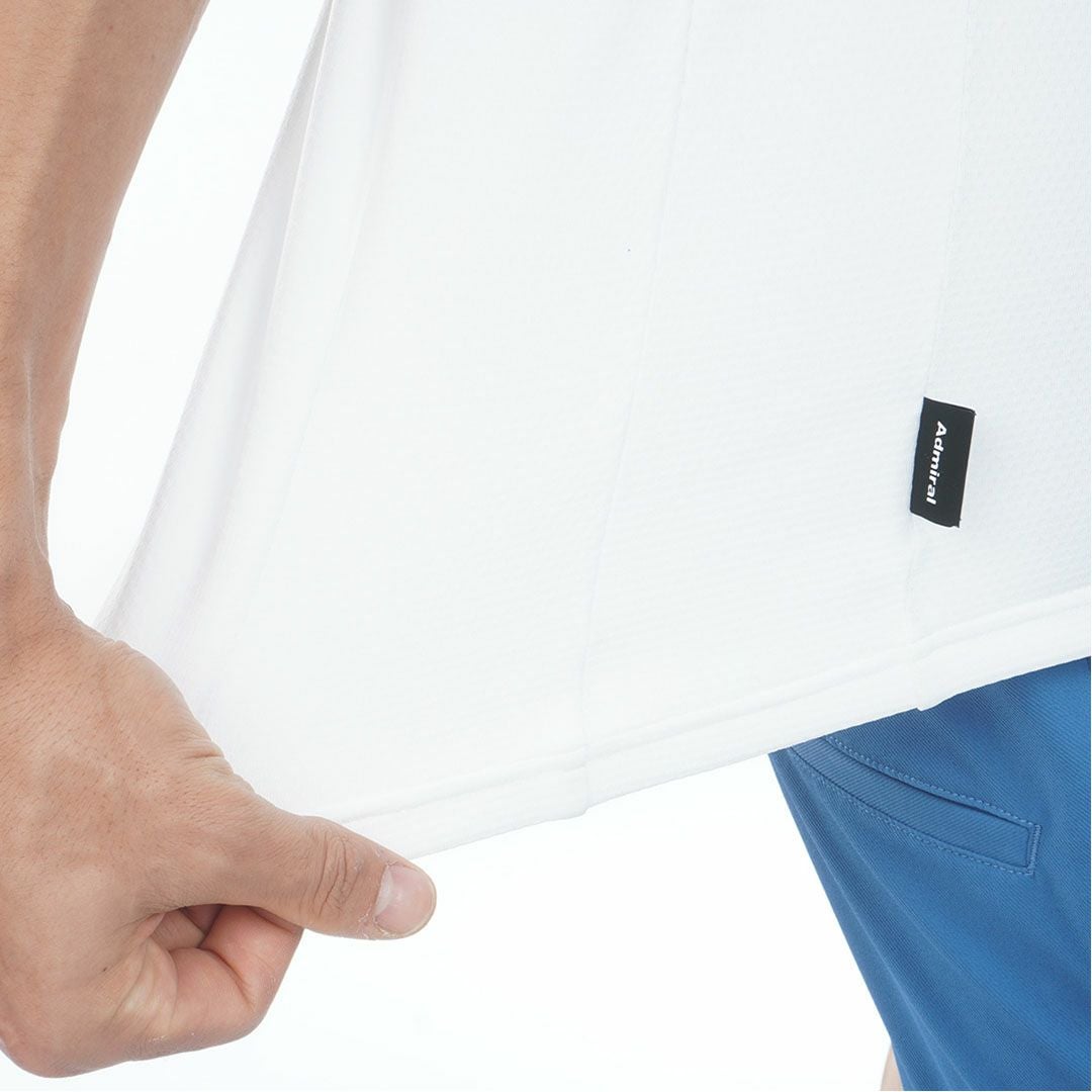 アドミラルゴルフ Admiral GOLF メンズ カラタッチ ランパントモックネックシャツ ADMA619 ホワイト