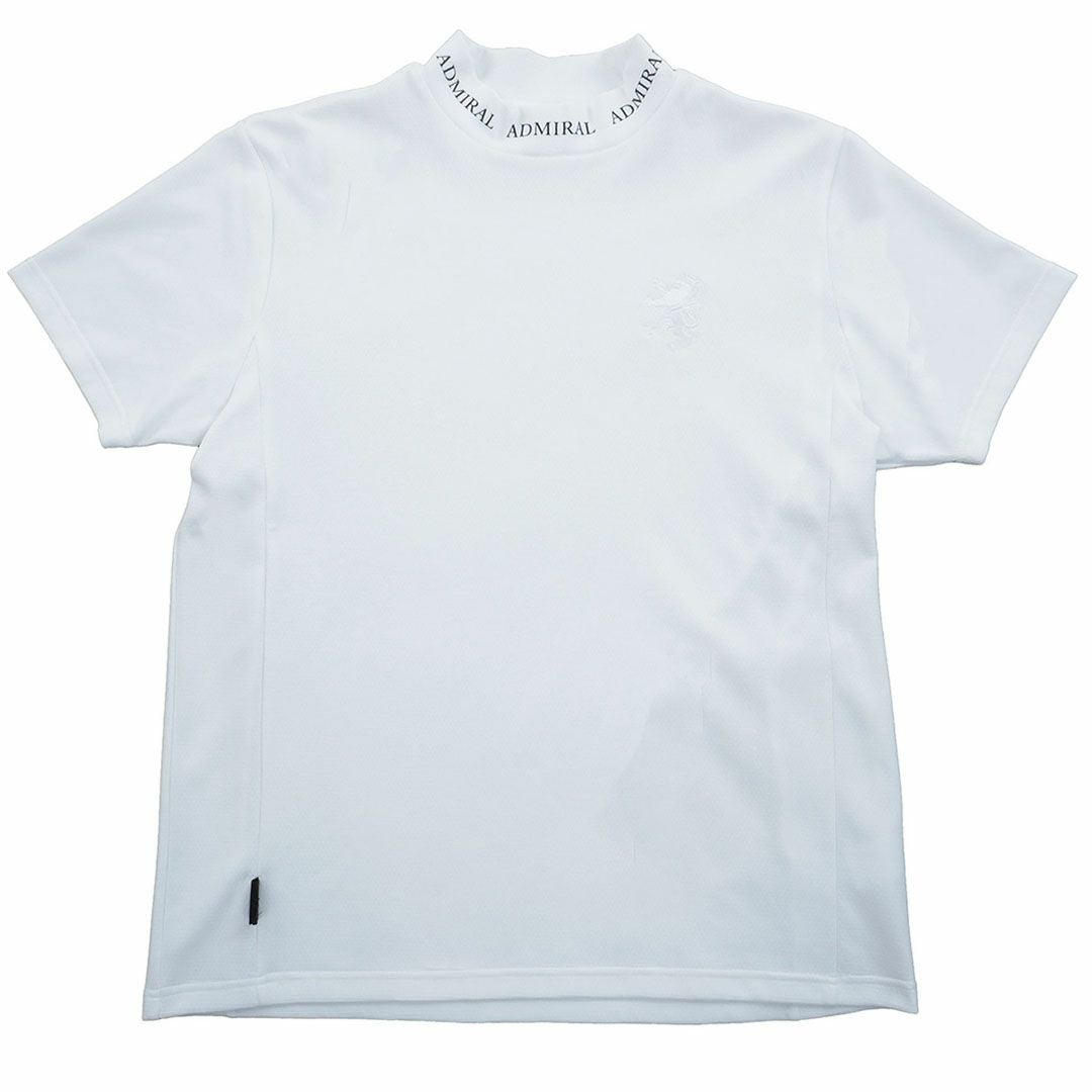 アドミラルゴルフ Admiral GOLF メンズ カラタッチ ランパントモックネックシャツ ADMA619 ホワイト