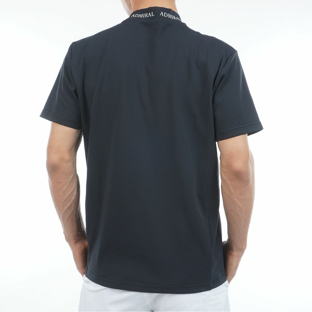 アドミラルゴルフ Admiral GOLF メンズ カラタッチ ランパントモックネックシャツ ADMA619 ブラック