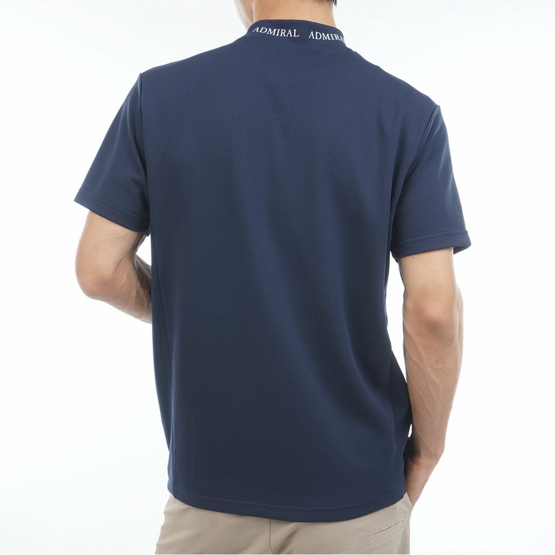 アドミラルゴルフ Admiral GOLF メンズ カラタッチ ランパントモックネックシャツ ADMA619 ネイビー
