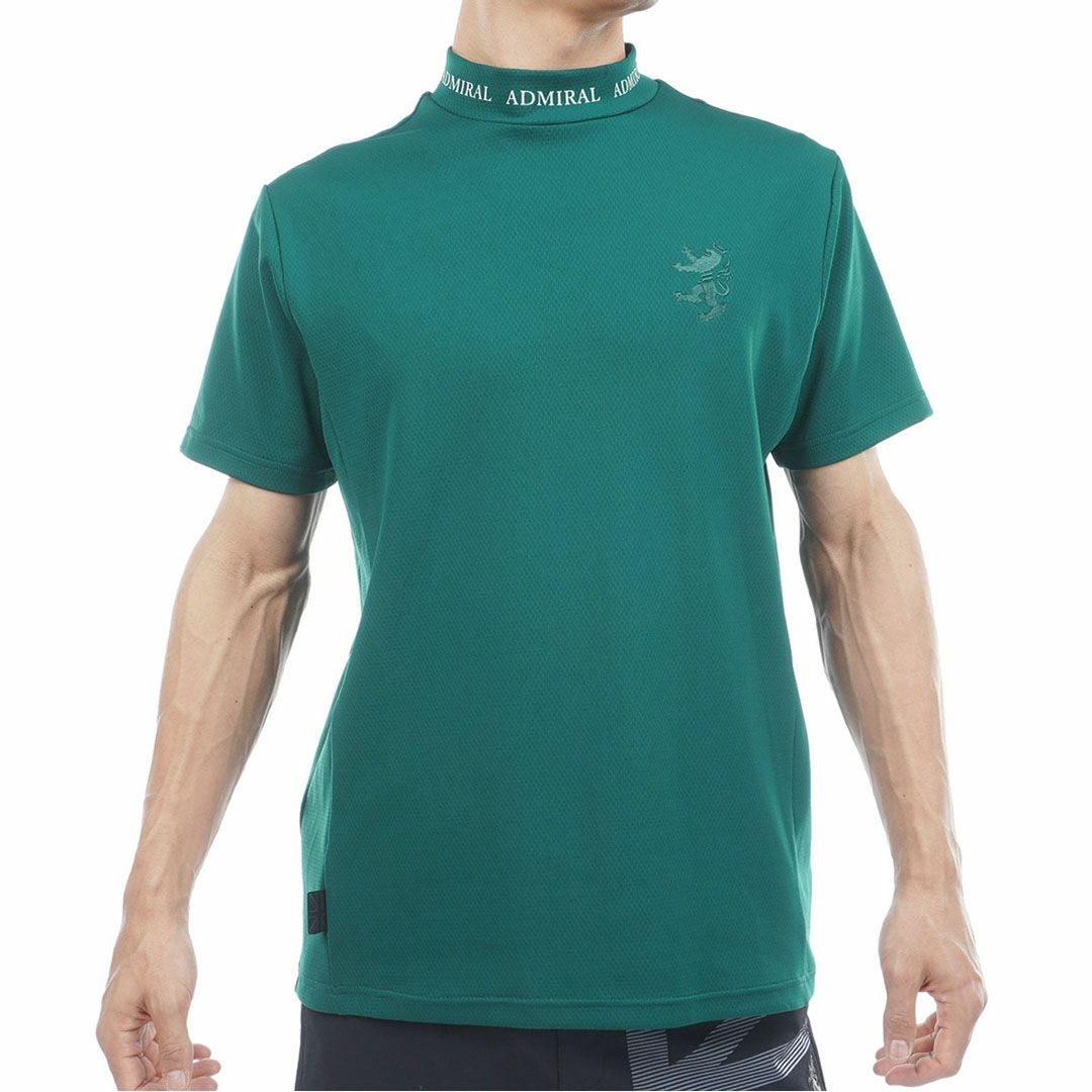 アドミラルゴルフ Admiral GOLF メンズ カラタッチ ランパントモックネックシャツ ADMA619 ダークグリーン