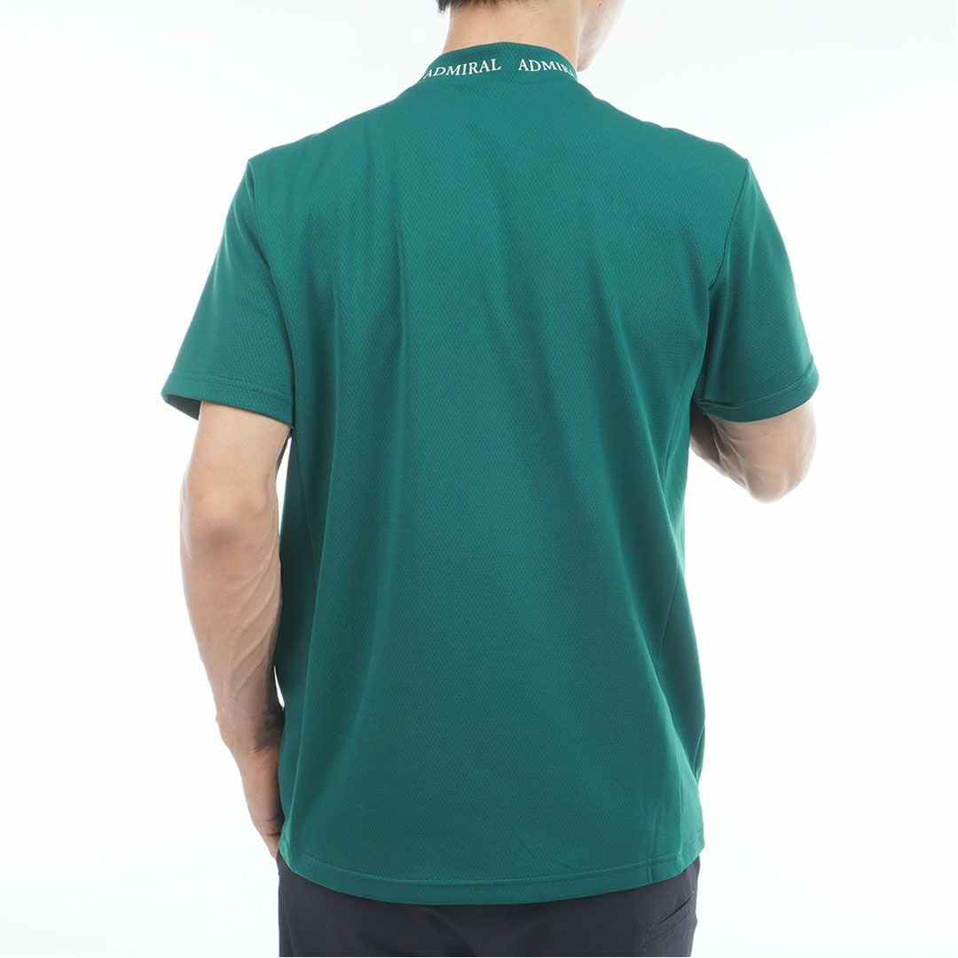 アドミラルゴルフ Admiral GOLF メンズ カラタッチ ランパントモックネックシャツ ADMA619 ダークグリーン