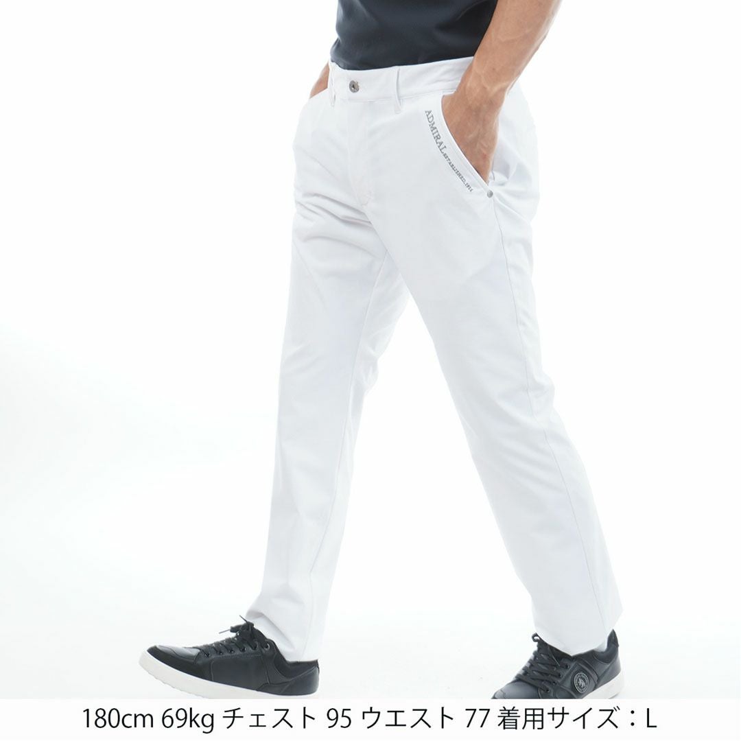 アドミラルゴルフ Admiral GOLF メンズ 透け防 ストレートパンツ ADMA620 ホワイト