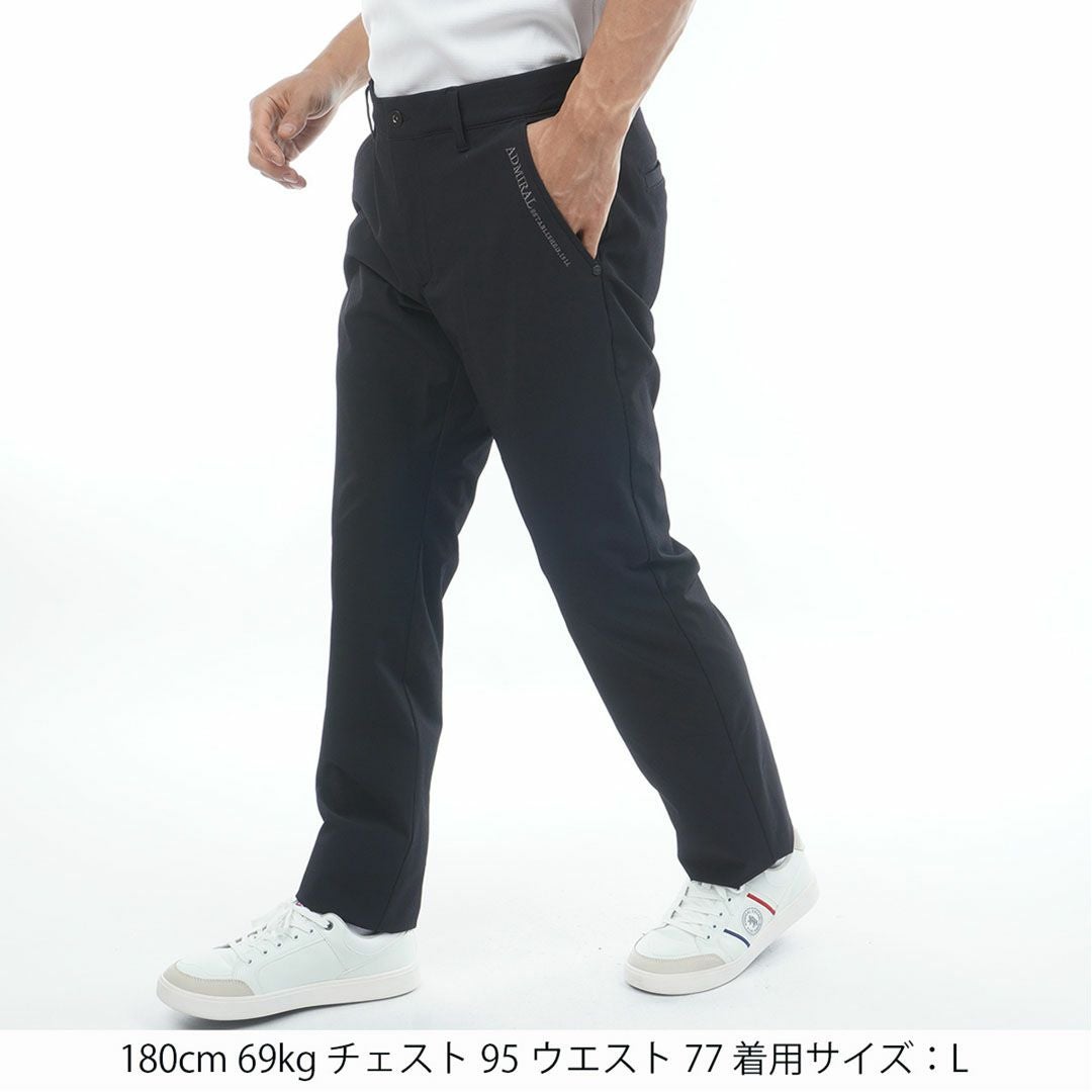 アドミラルゴルフ Admiral GOLF メンズ 透け防 ストレートパンツ ADMA620 ブラック