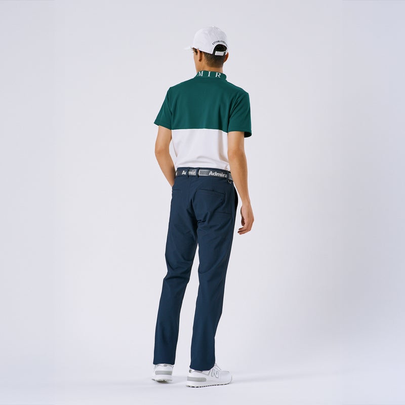 アドミラルゴルフ Admiral GOLF メンズ 透け防 ストレートパンツ ADMA620 ネイビー モデル着用2