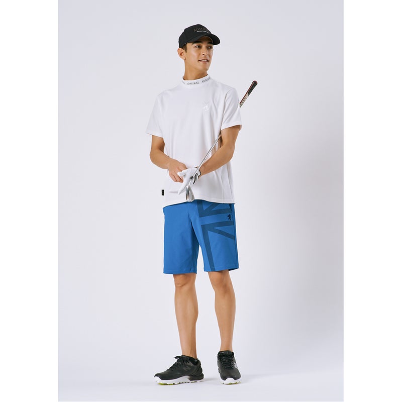 アドミラルゴルフ Admiral GOLF メンズ 透け防 ショートパンツ ADMA621 ディープブルー モデル着用1