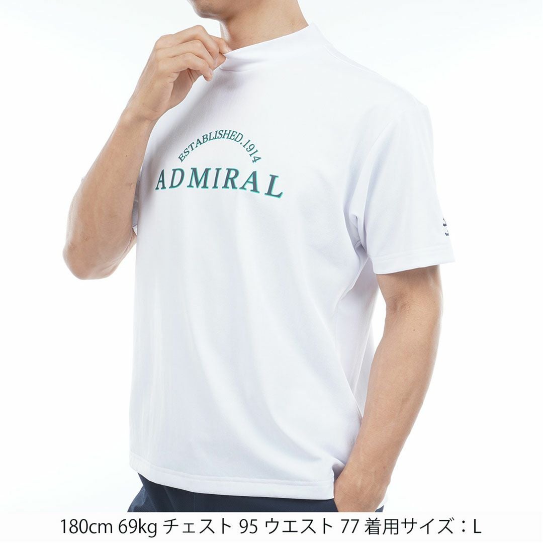アドミラルゴルフ Admiral GOLF メンズ ドライカノコ モックネックシャツ ADMA622 ホワイト