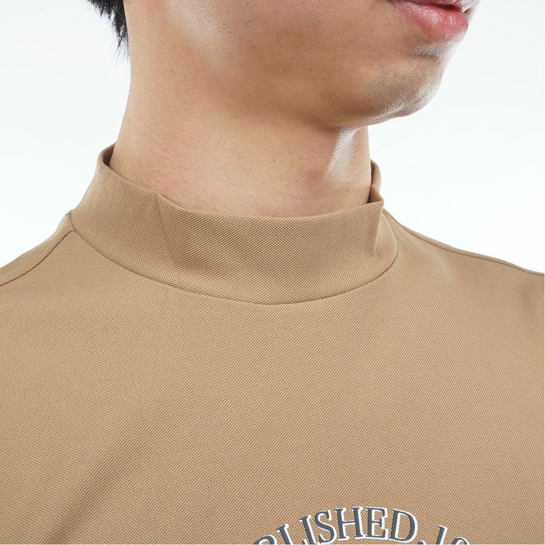 アドミラルゴルフ Admiral GOLF メンズ ドライカノコ モックネックシャツ ADMA622 キャメル