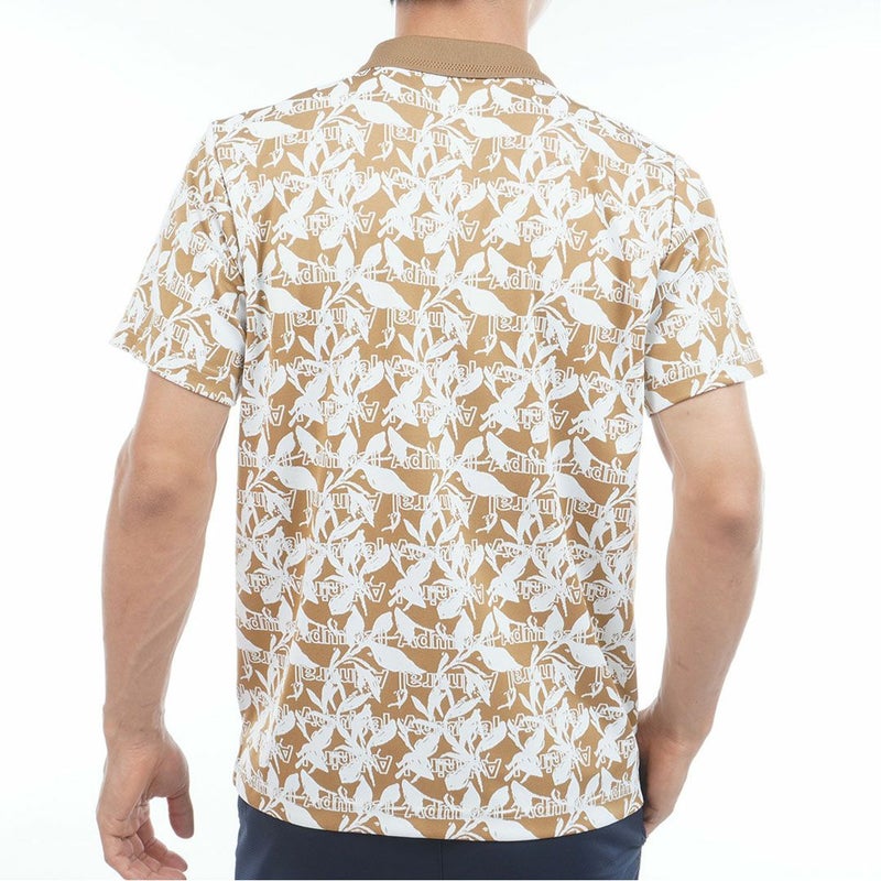 アドミラルゴルフ Admiral GOLF メンズ リーフジャガード ポロシャツ ADMA623 キャメル