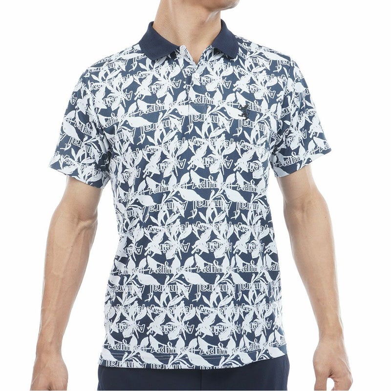 アドミラルゴルフ Admiral GOLF メンズ リーフジャガード ポロシャツ ADMA623 ネイビー