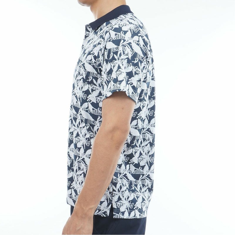 アドミラルゴルフ Admiral GOLF メンズ リーフジャガード ポロシャツ ADMA623 ネイビー