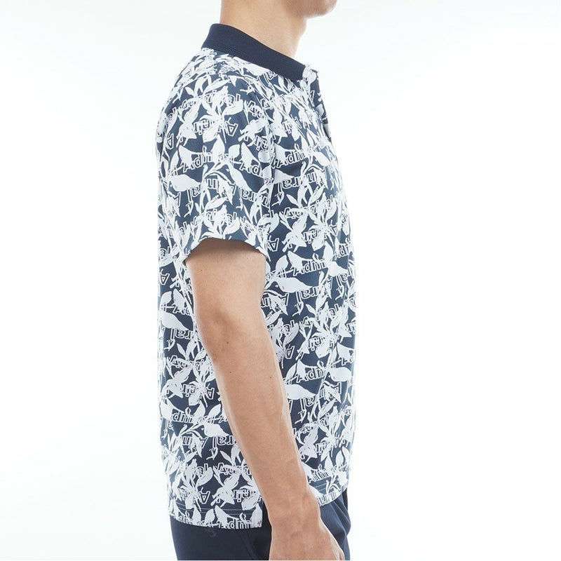 アドミラルゴルフ Admiral GOLF メンズ リーフジャガード ポロシャツ ADMA623 ネイビー