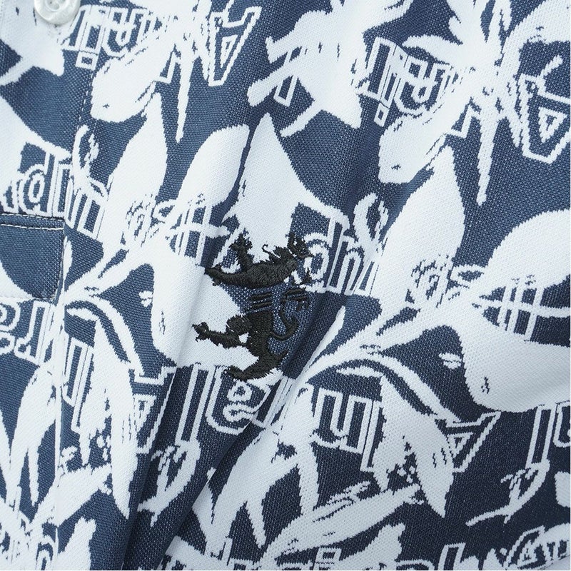 アドミラルゴルフ Admiral GOLF メンズ リーフジャガード ポロシャツ ADMA623 ネイビー