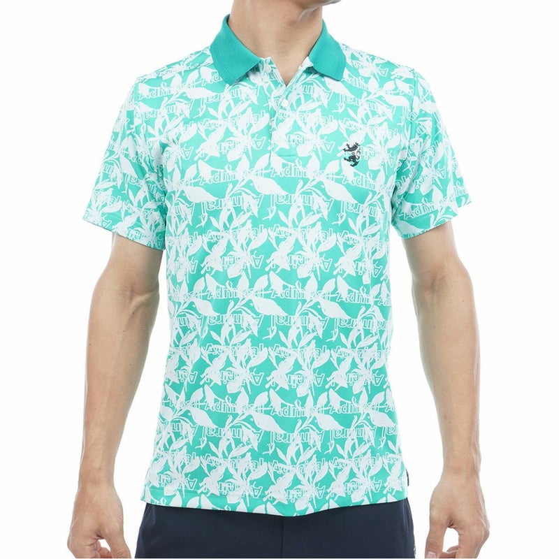 アドミラルゴルフ Admiral GOLF メンズ リーフジャガード ポロシャツ ADMA623 グリーン