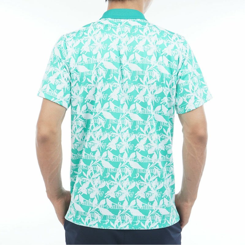 アドミラルゴルフ Admiral GOLF メンズ リーフジャガード ポロシャツ ADMA623 グリーン