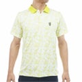 アドミラルゴルフ Admiral GOLF メンズ リーフジャガード ポロシャツ ADMA623 イエロー