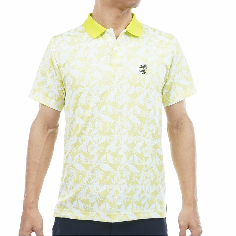 アドミラルゴルフ Admiral GOLF メンズ リーフジャガード ポロシャツ ADMA623 イエロー