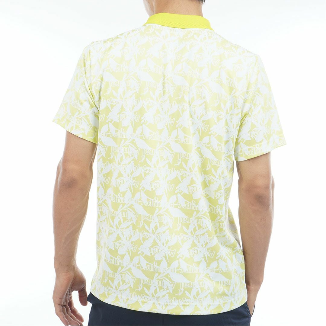 アドミラルゴルフ Admiral GOLF メンズ リーフジャガード ポロシャツ ADMA623 イエロー