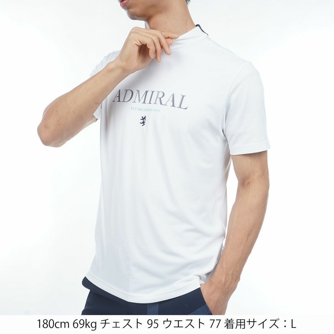 アドミラル ゴルフ]メンズ カラタッチ+(PLUS) モックネックシャツ