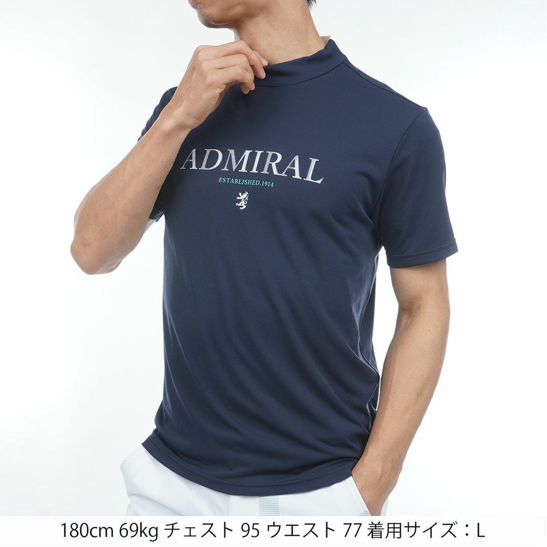 アドミラル ゴルフ]メンズ カラタッチ+(PLUS) モックネックシャツ