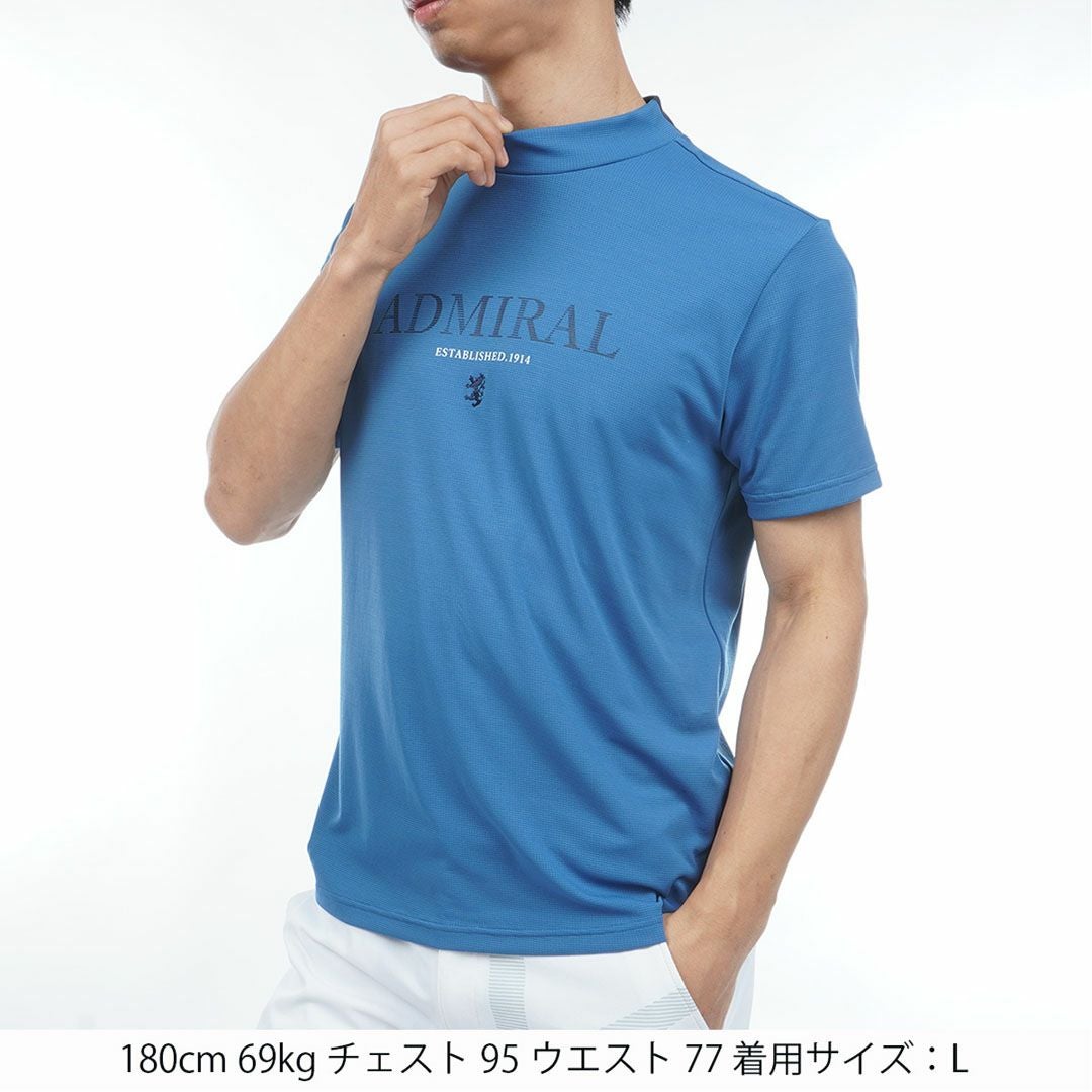 アドミラルゴルフ Admiral GOLF メンズ カラタッチプラス モックネックシャツ ADMA624 ディープブルー