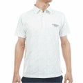 アドミラルゴルフ Admiral GOLF メンズ ストレッチメッシュ リーフプリントシャツ ADMA625 ホワイト