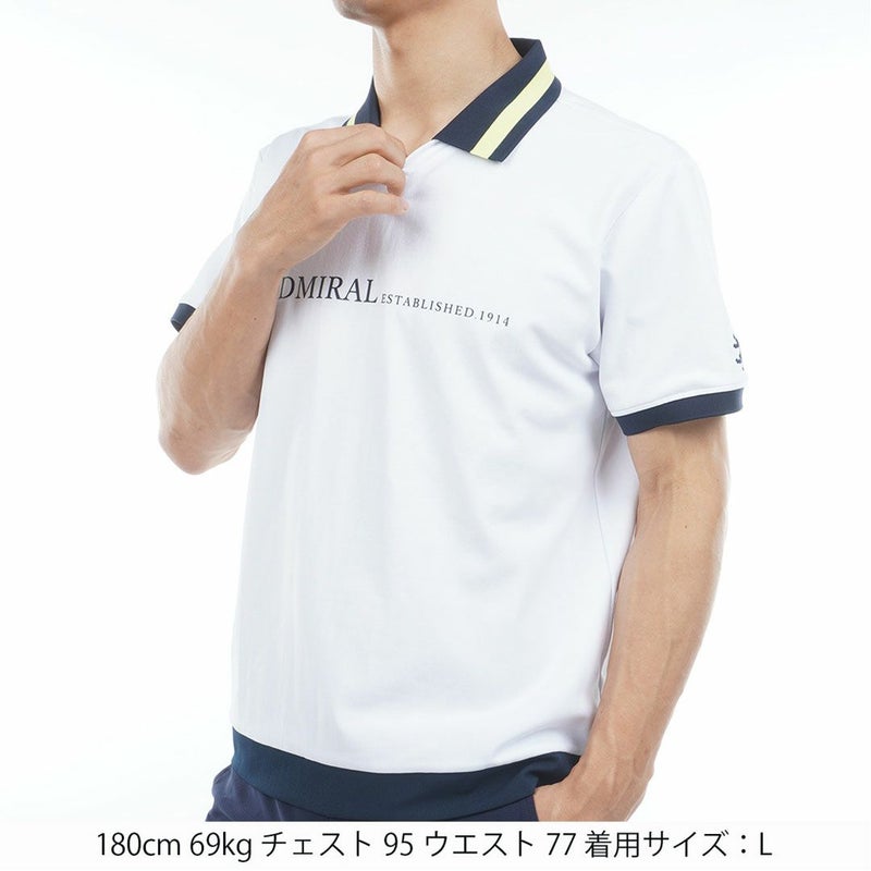 アドミラル ゴルフ Admiral GOLF メンズ メンズ ドライカノコ ポロシャツ ADMA626 ホワイト