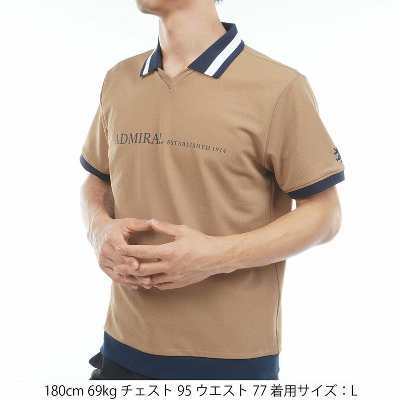 アドミラル ゴルフ Admiral GOLF メンズ メンズ ドライカノコ ポロシャツ ADMA626 キャメル